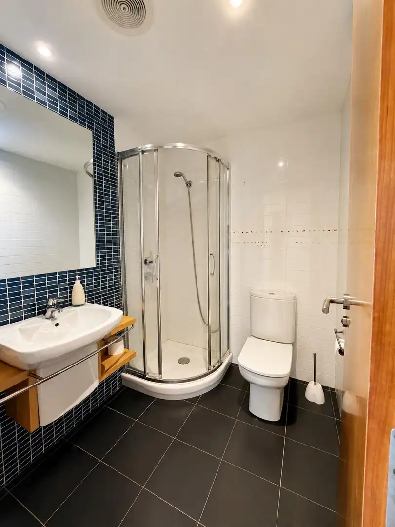 Baño de Apartamento en venta en L'Ampolla con Aire acondicionado, Terraza y Amueblado