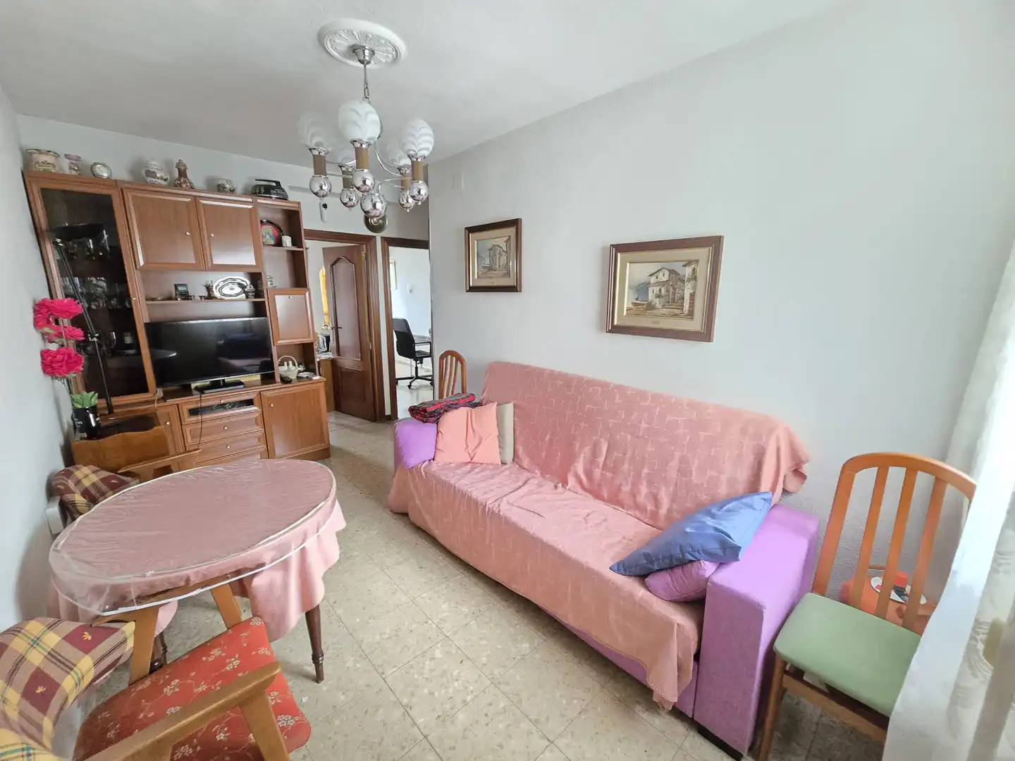 Sala de estar de Piso en venta en  Madrid Capital con Aire acondicionado, Calefacción y Amueblado