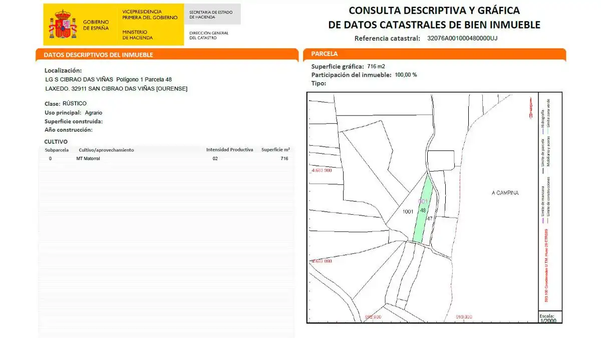 Residencial en venda a CIBRAO DAS VIÑAS LAXEDO, POLIGONO 1, -1, San Cibrao das Viñas