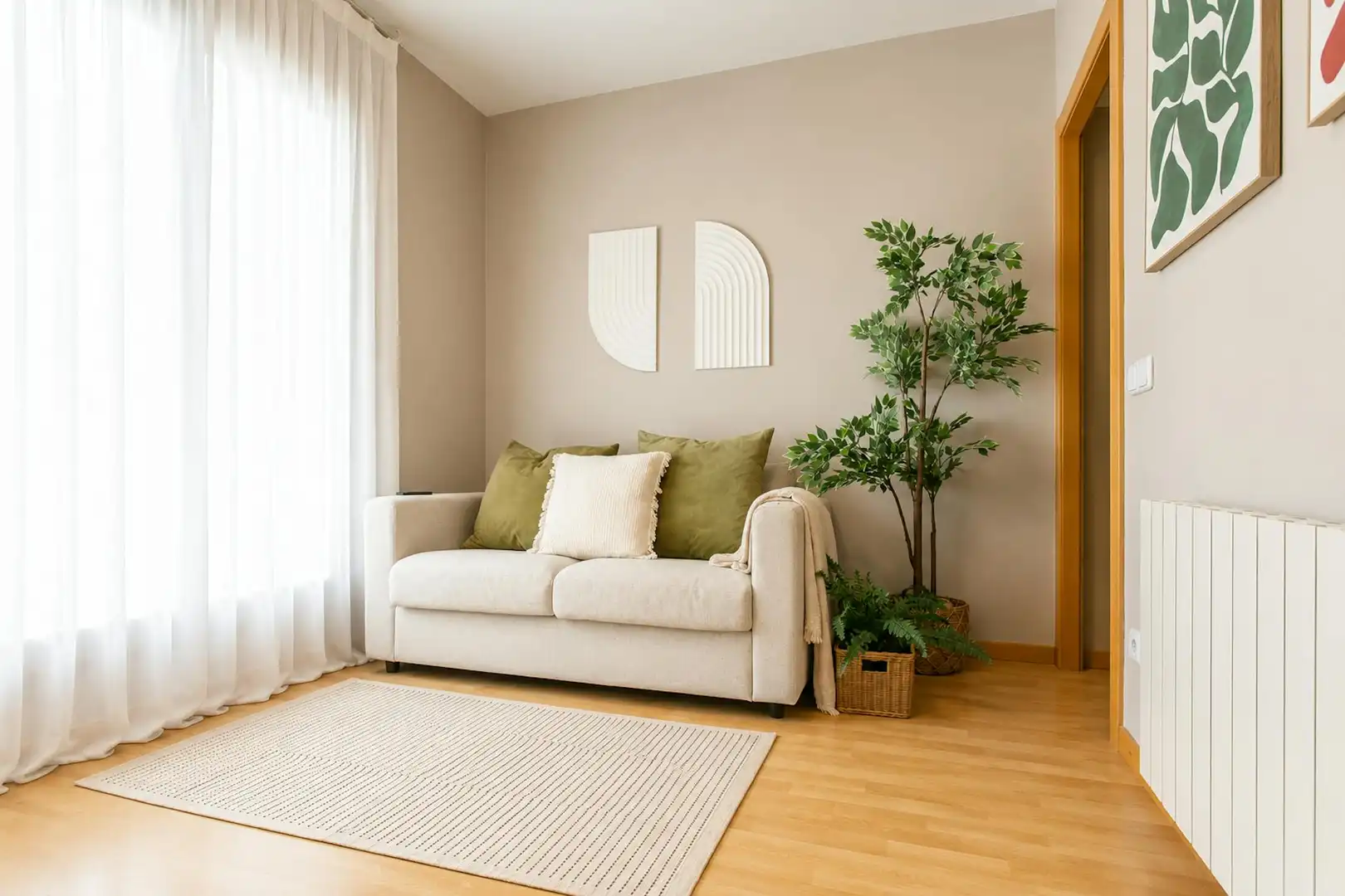 Living room of Flat for rent in Barcelona  with Air Conditioner, Heating and Furnished