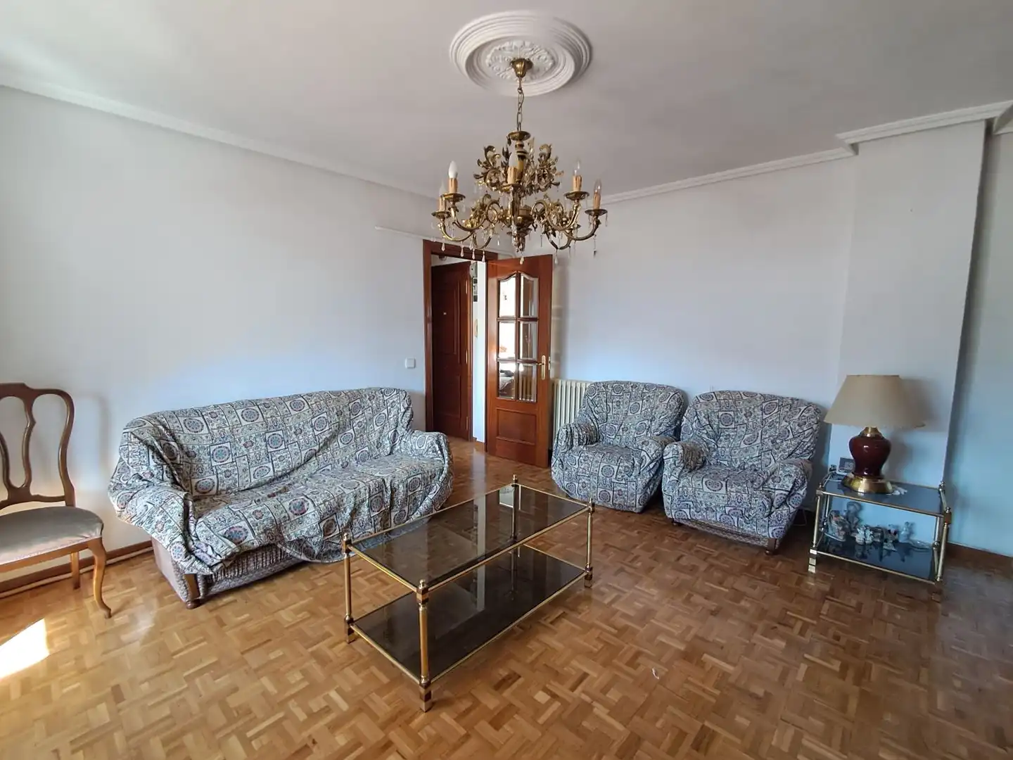 Sala de estar de Piso en venta en Valladolid con Calefacción, Parquet y Terraza
