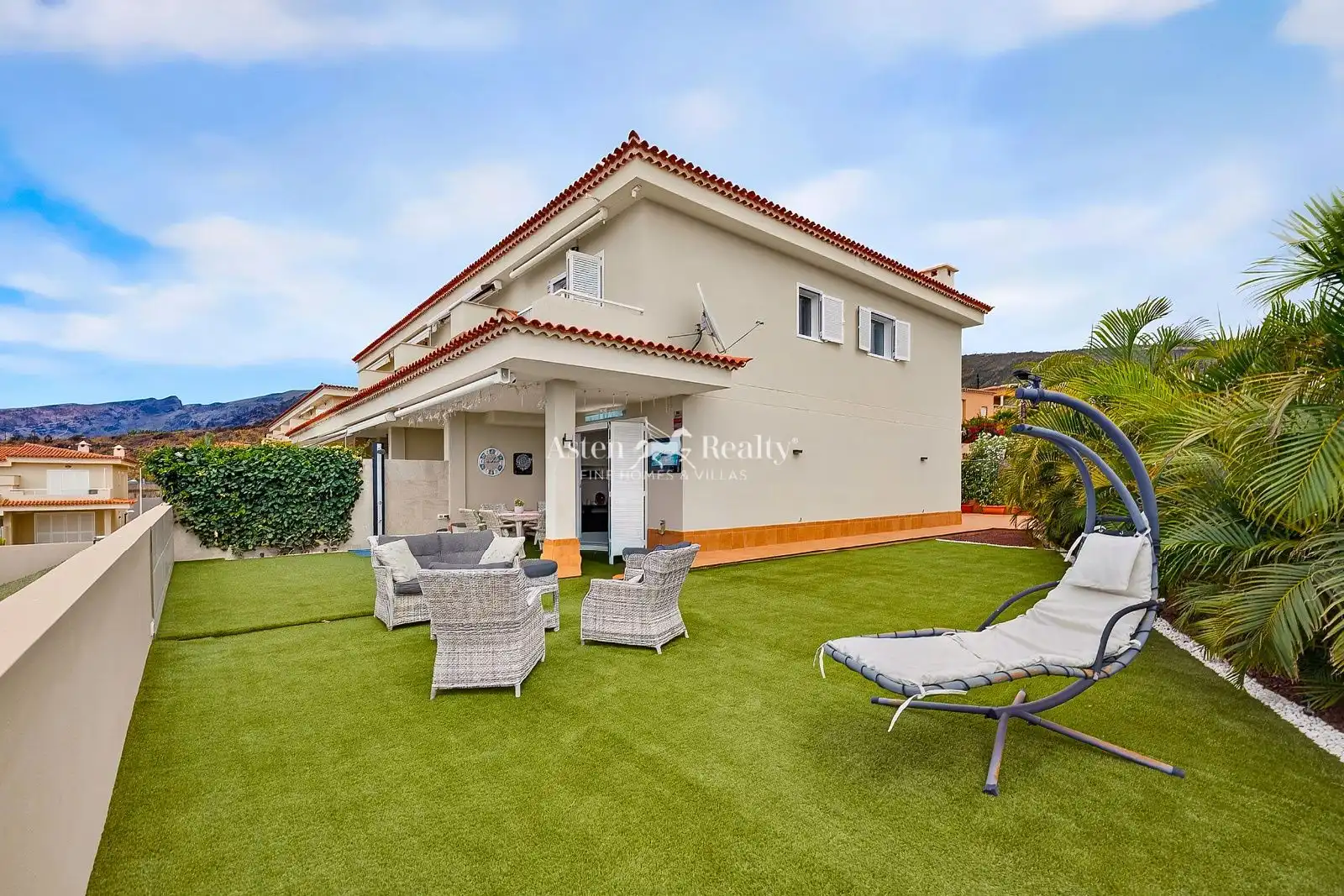 Exterior view of Detached homes for sale in Santiago del Teide  with Air Conditioner, Private garden and Terrace