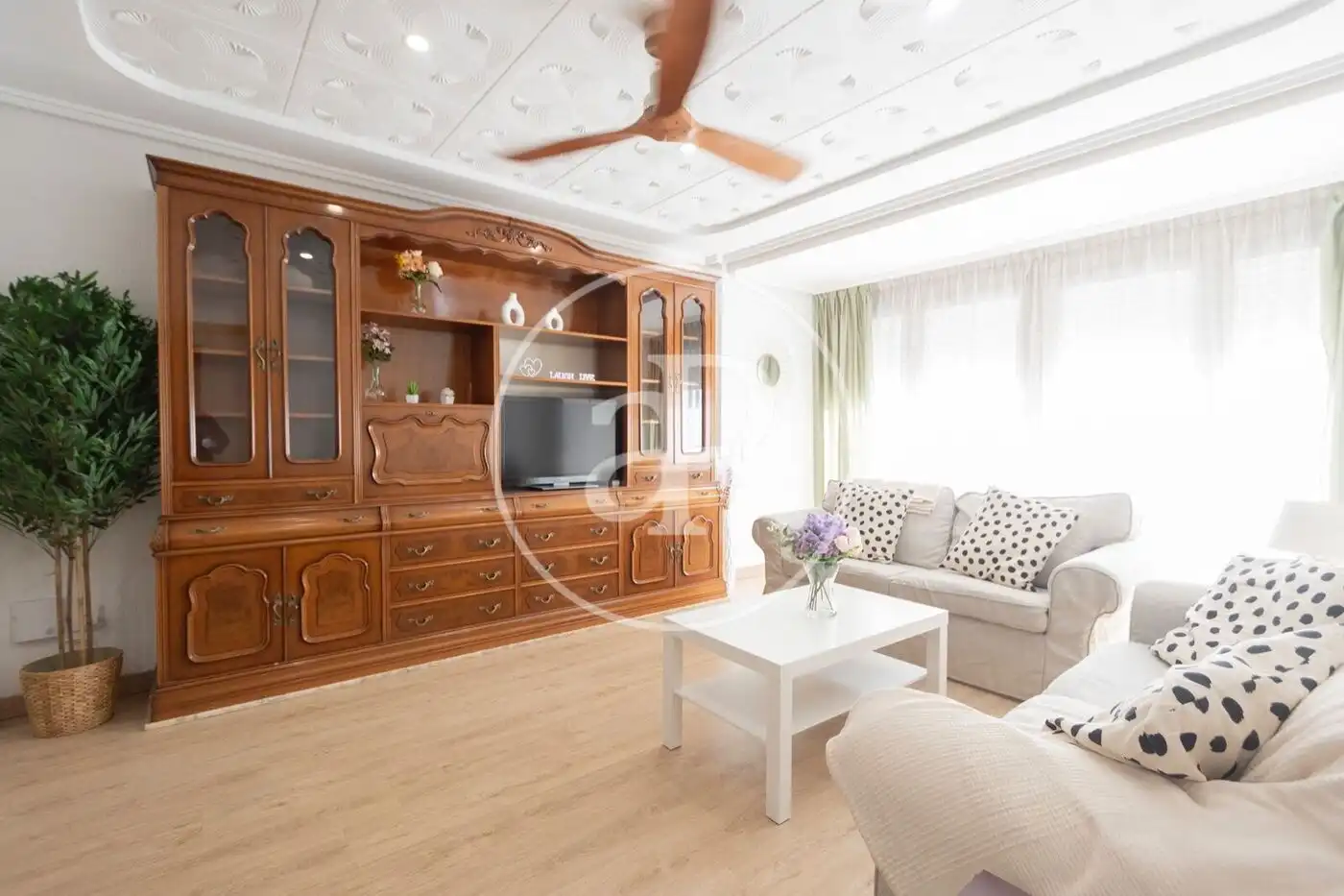 Sala de estar de Piso de alquiler en Valencia con Aire acondicionado, Calefacción y Amueblado