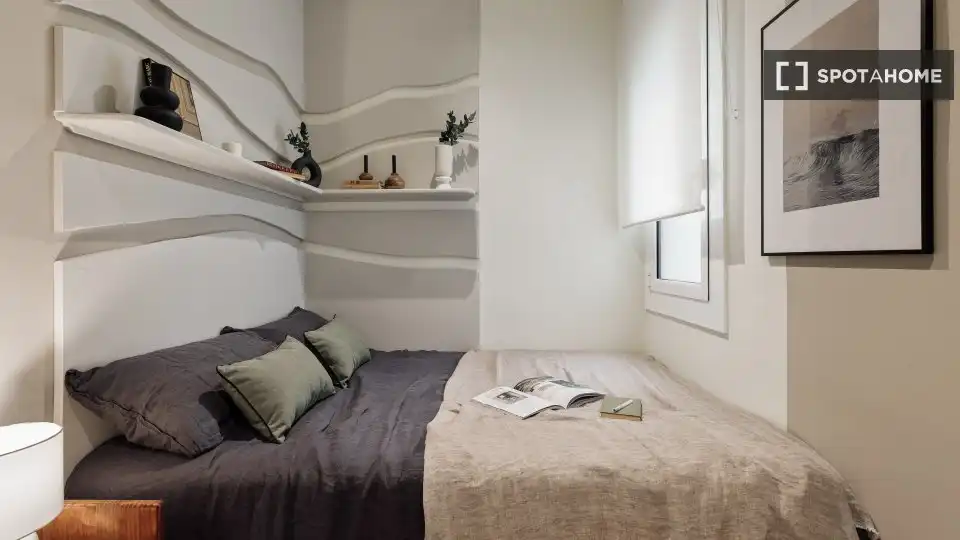 Habitación de Piso de alquiler en Barcelona con Aire acondicionado, Calefacción y Amueblado