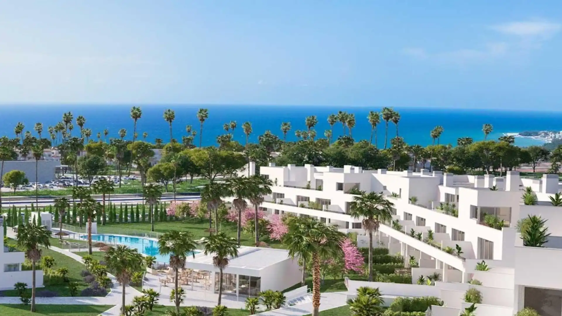 Vista exterior de Ático en venta en Estepona con Aire acondicionado, Terraza y Piscina comunitaria