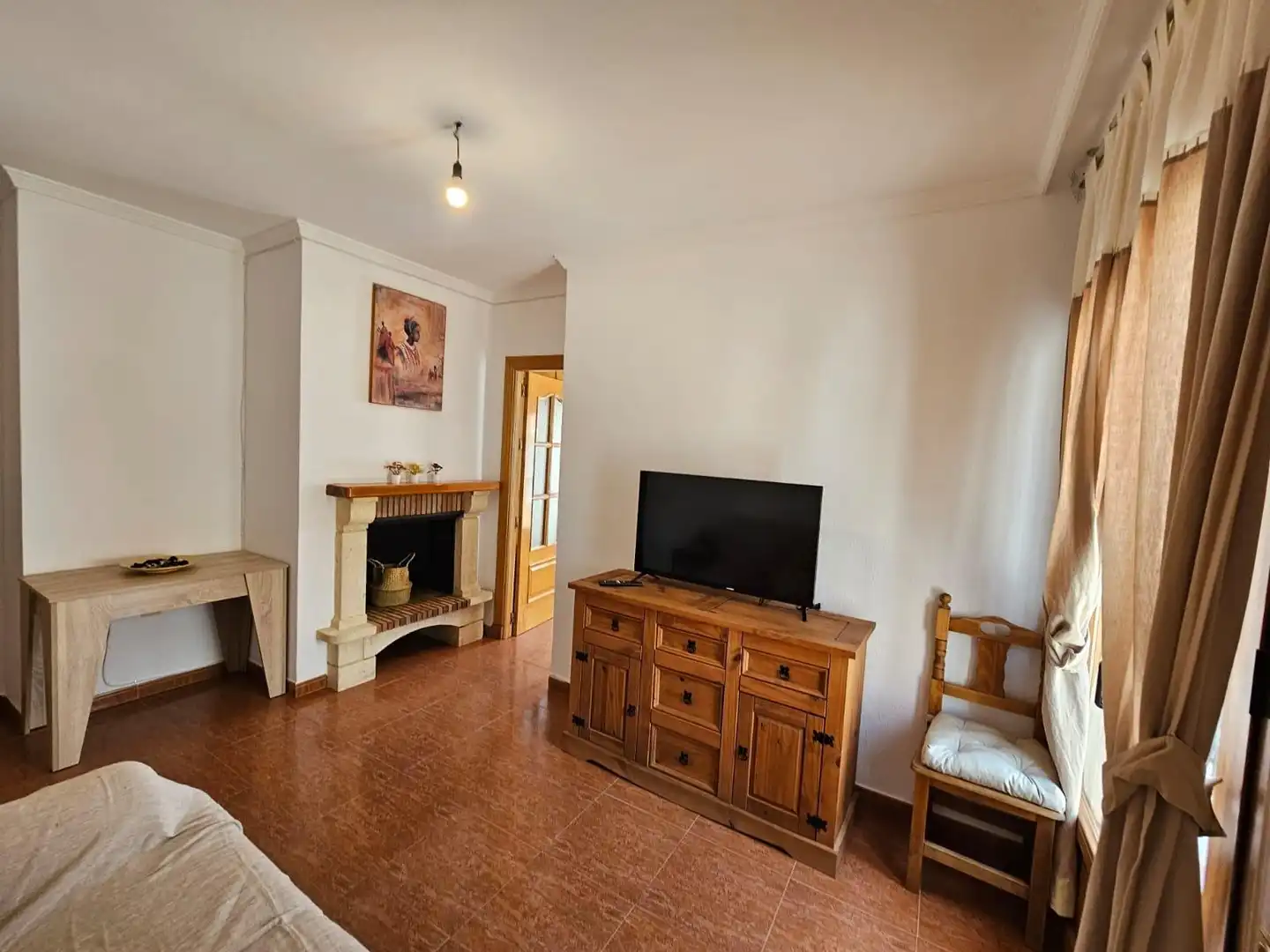 Living room of Flat for sale in Laujar de Andarax  with Terrace, Furnished and Balcony