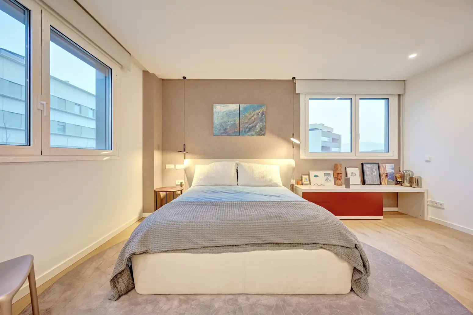 Schlafzimmer von Wohnung zum Verkauf in Burlada / Burlata mit Heizung, Terrasse und Abstellraum