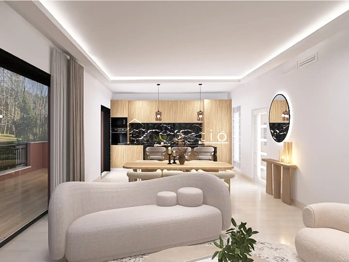 Sala de estar de Casa adosada en venta en Arbúcies con Aire acondicionado, Terraza y Balcón