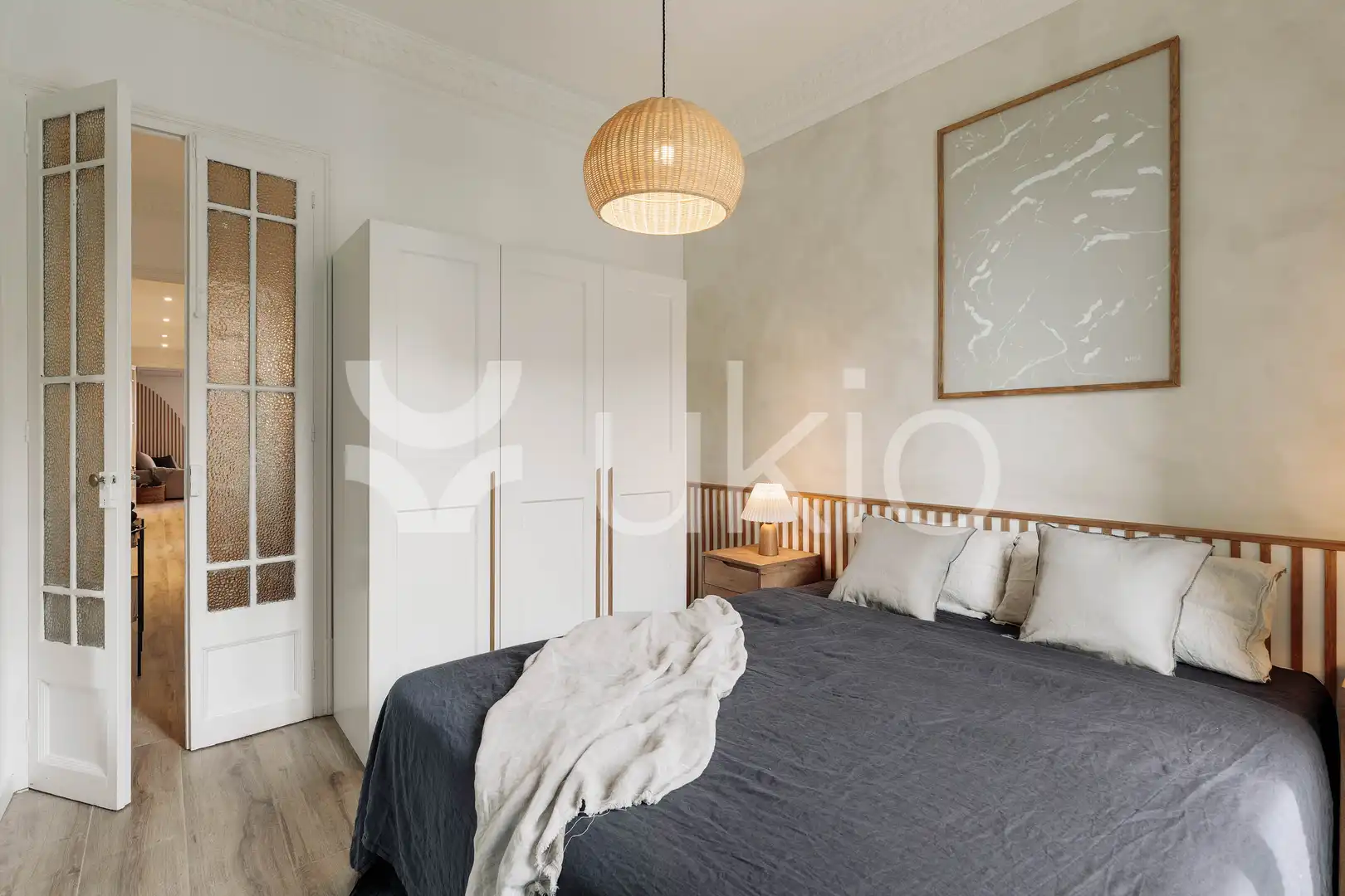 Habitación de Apartamento de alquiler en Barcelona con Aire acondicionado, Amueblado y Horno