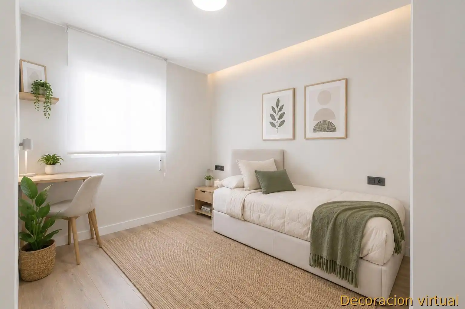 Schlafzimmer von Dachboden zum Verkauf in Santa Pola mit Klimaanlage