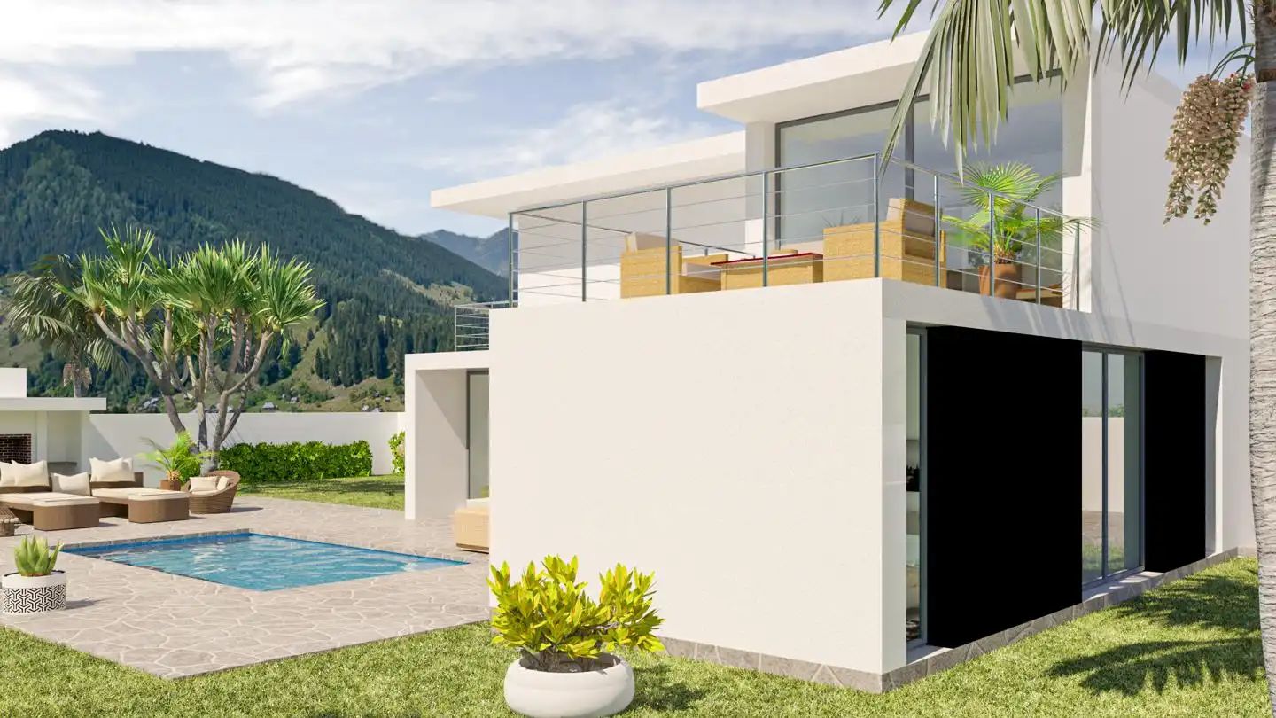 Vista exterior de Casa o chalet en venta en L'Ametlla de Mar  con Jardín privado y Piscina