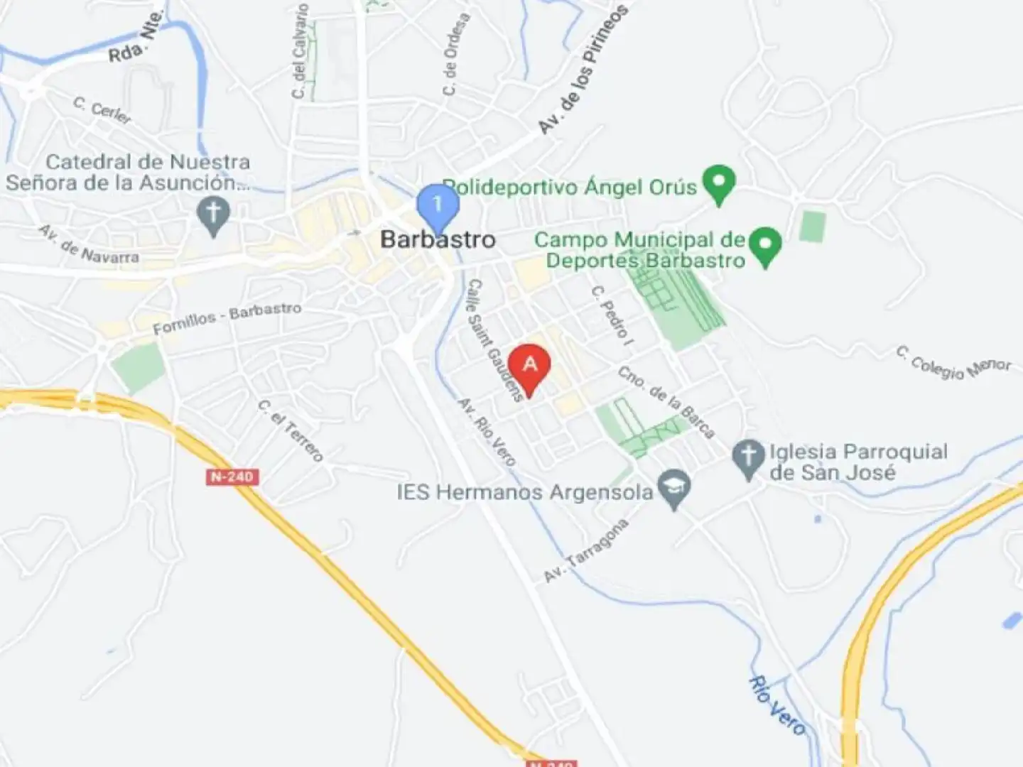 Vista exterior de Piso en venta en Barbastro