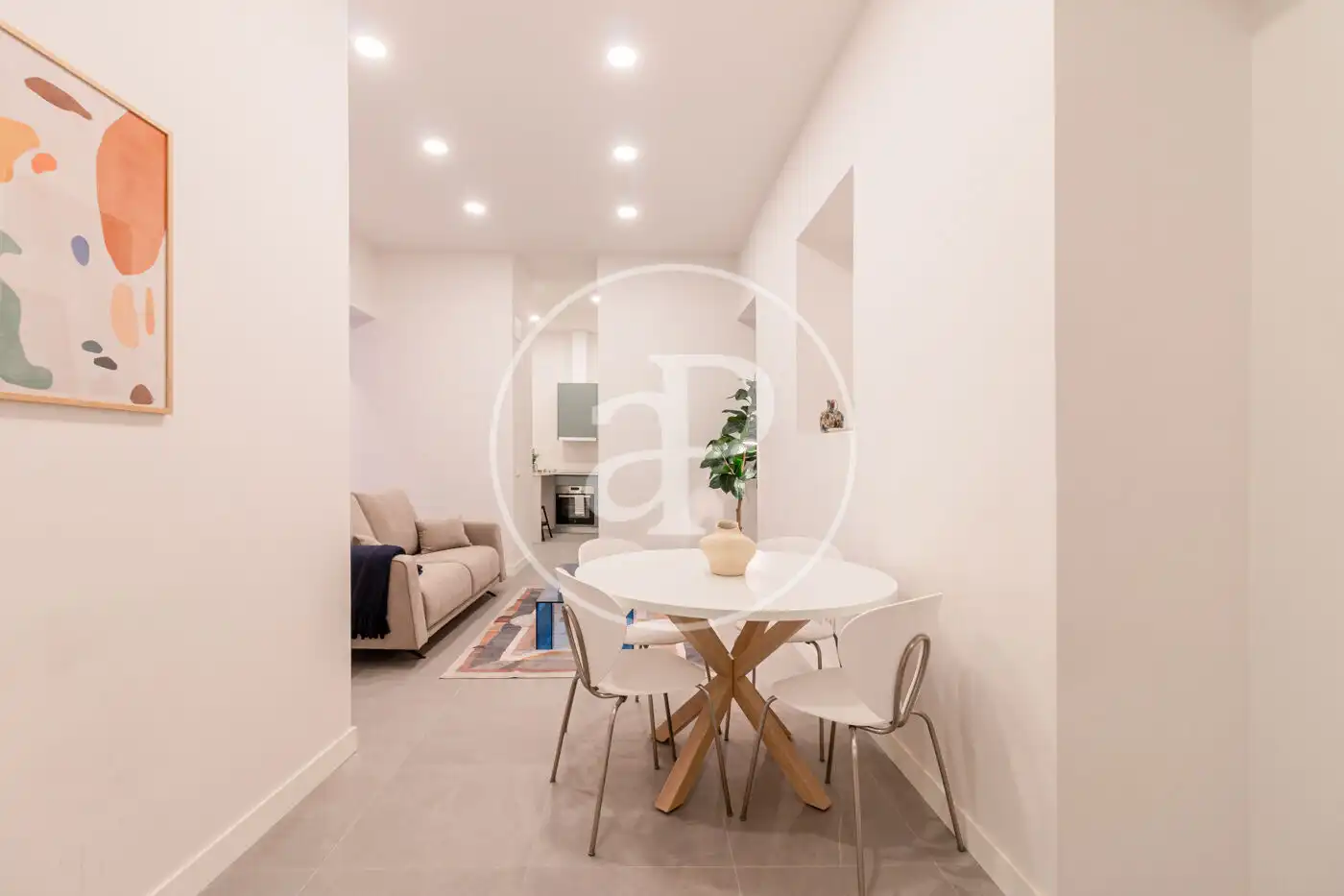 Wohnzimmer von Wohnung zur Miete in Madrid mit Klimaanlage, Heizung und Möbliert