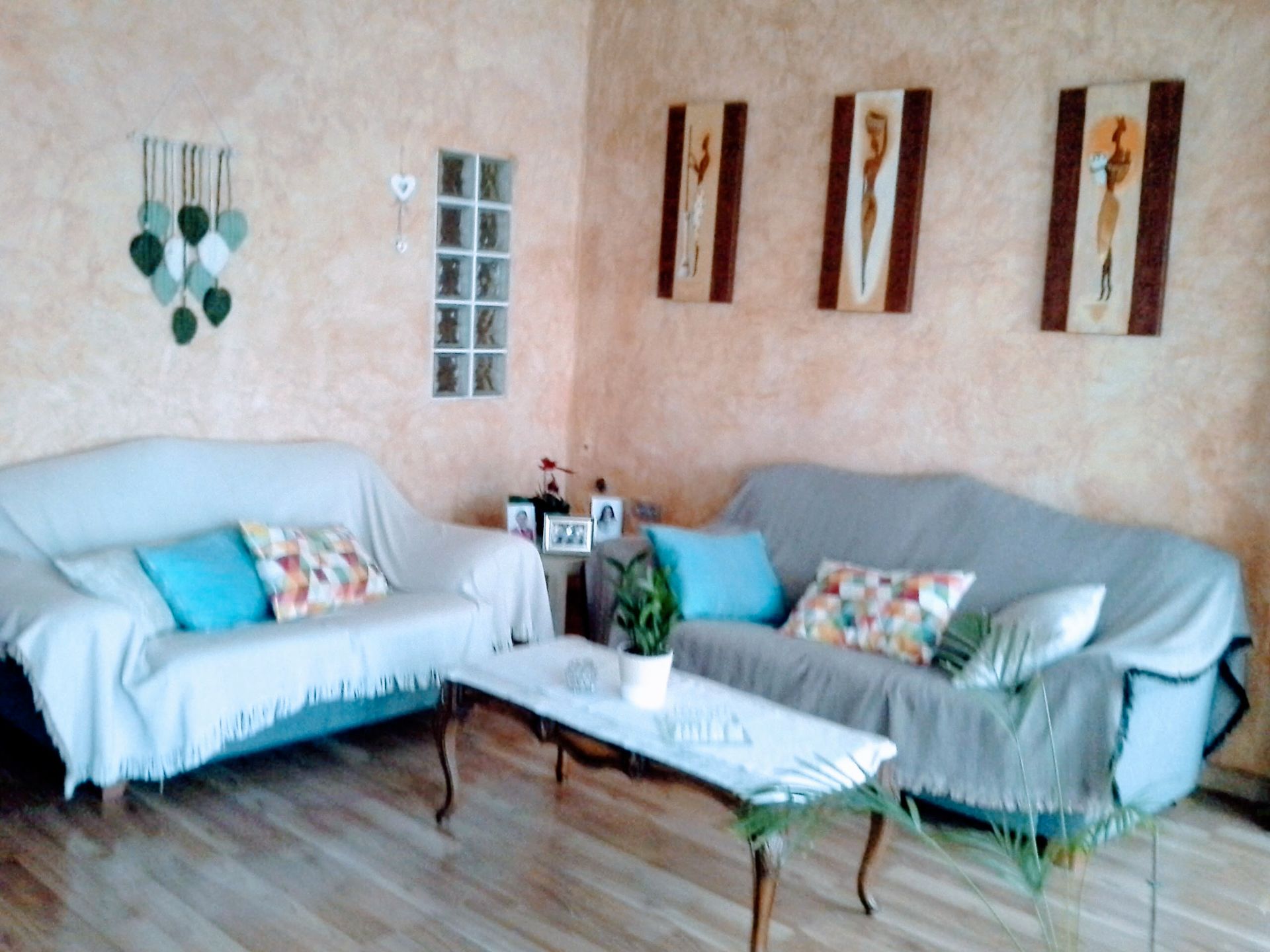 Living room of Flat for sale in Cartagena  with Air Conditioner, Parquet flooring and Furnished