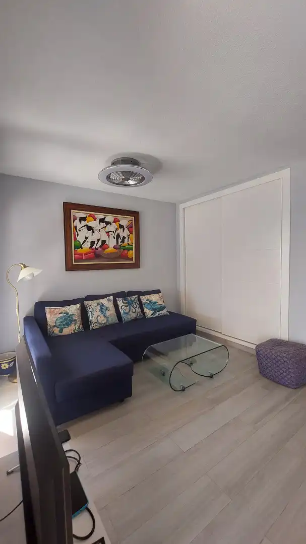 Sala de estar de Dúplex de alquiler en La Manga del Mar Menor con Aire acondicionado, Terraza y Amueblado