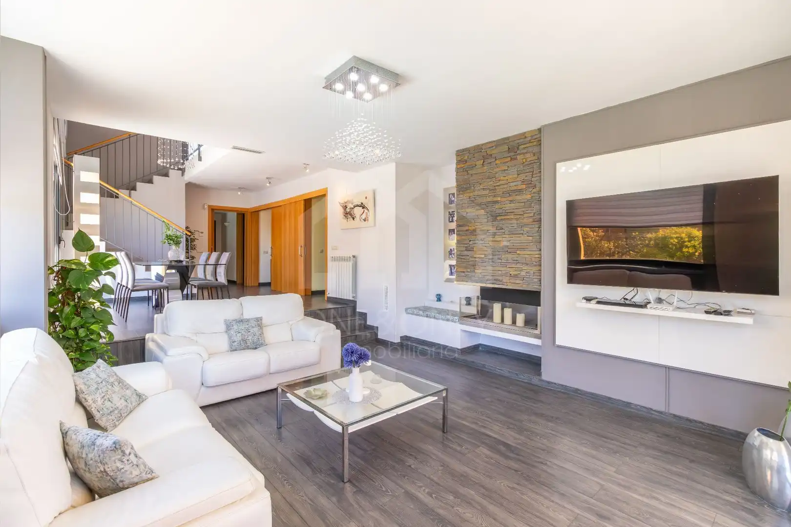 Sala de estar de Casa o chalet en venta en Mont-roig del Camp con Aire acondicionado, Calefacción y Jardín privado