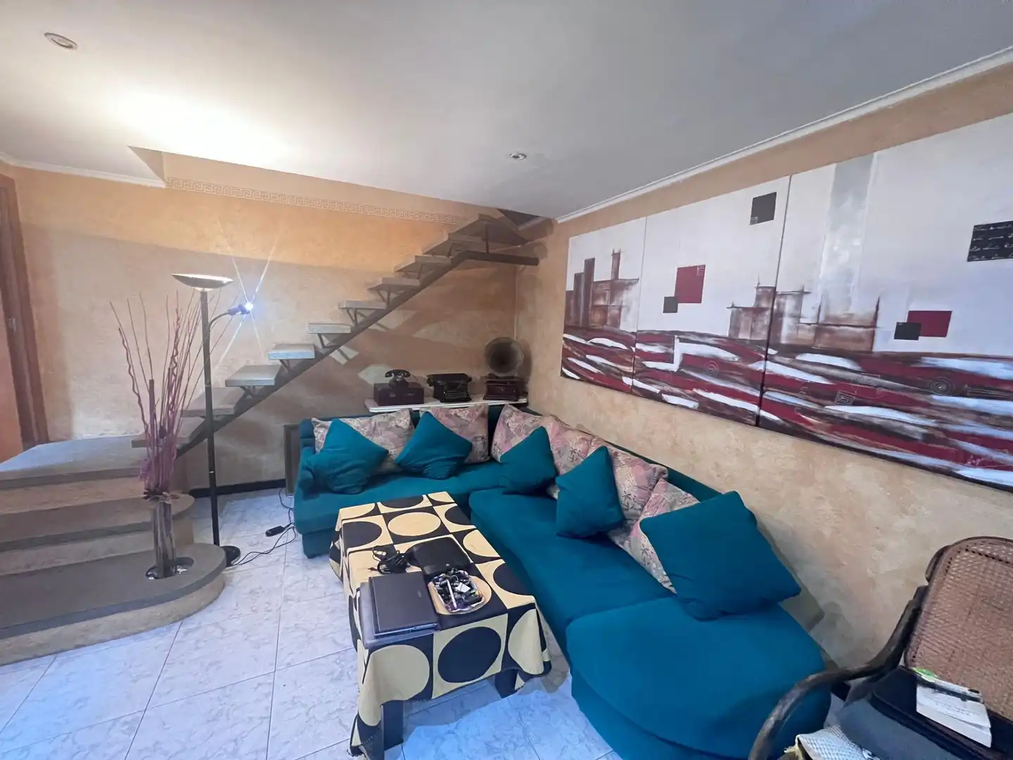 Sala de estar de Dúplex en venta en Mataró con Aire acondicionado, Terraza y Amueblado
