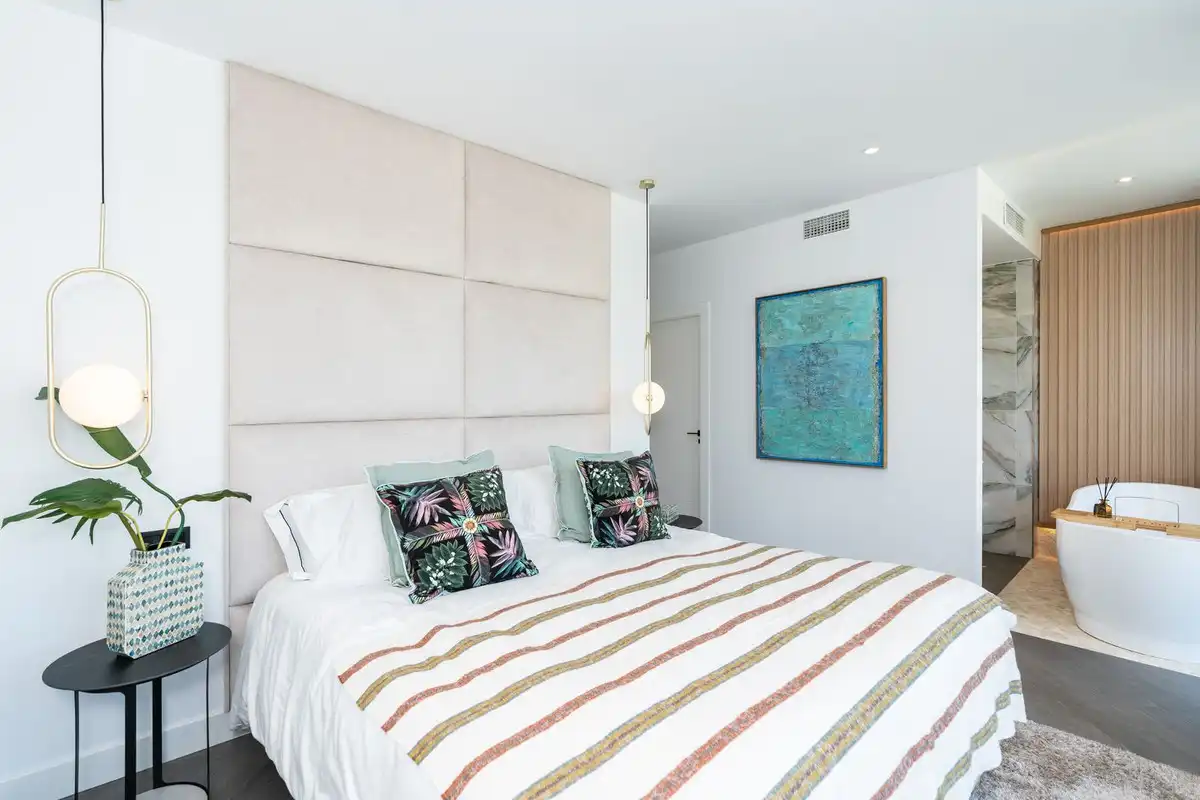 Bedroom of Houses for sale in Mijas  with Air Conditioner, Heating and Private garden
