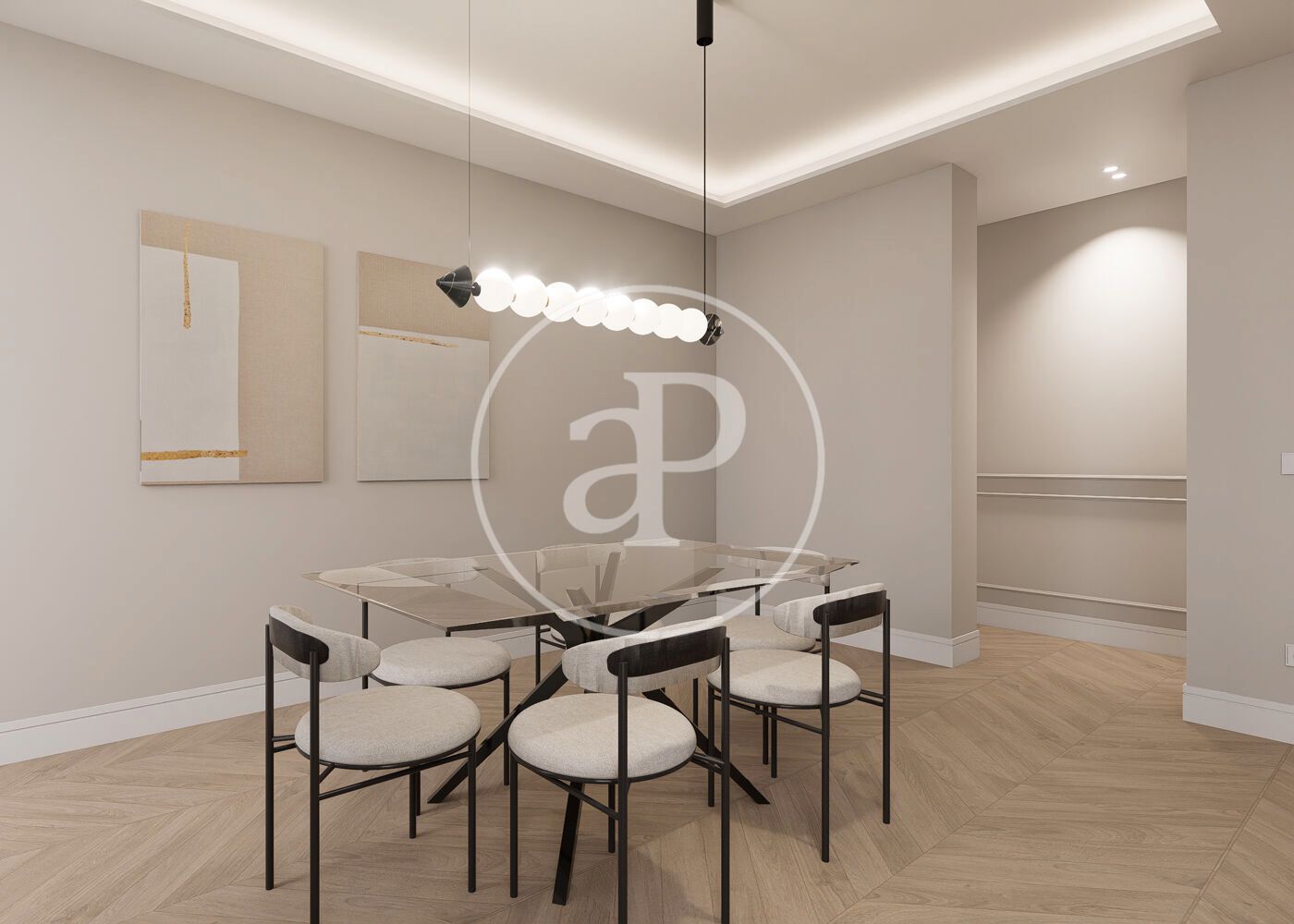 Dining room of Flat for sale in  Madrid Capital  with Air Conditioner, Heating and Terrace