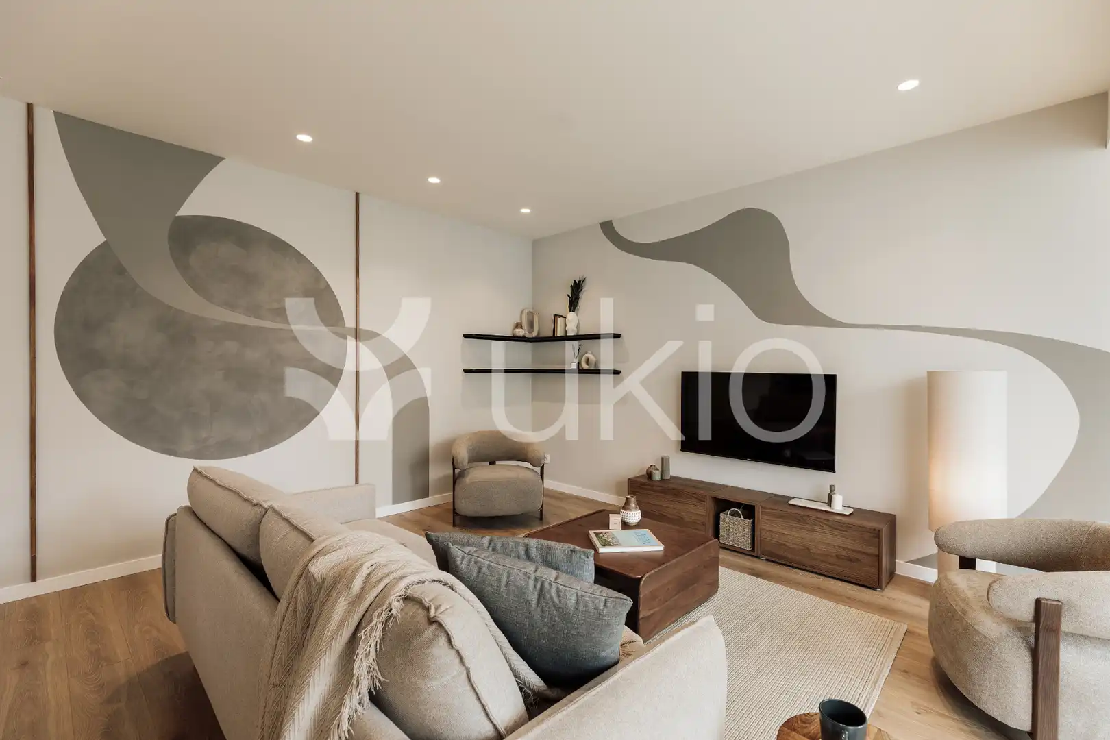 Living room of Apartments for rent in Barcelona  with Air Conditioner, Heating and Furnished