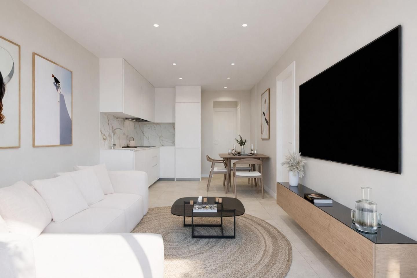 Sala de estar de Apartamento en venta en Santa Pola con Terraza