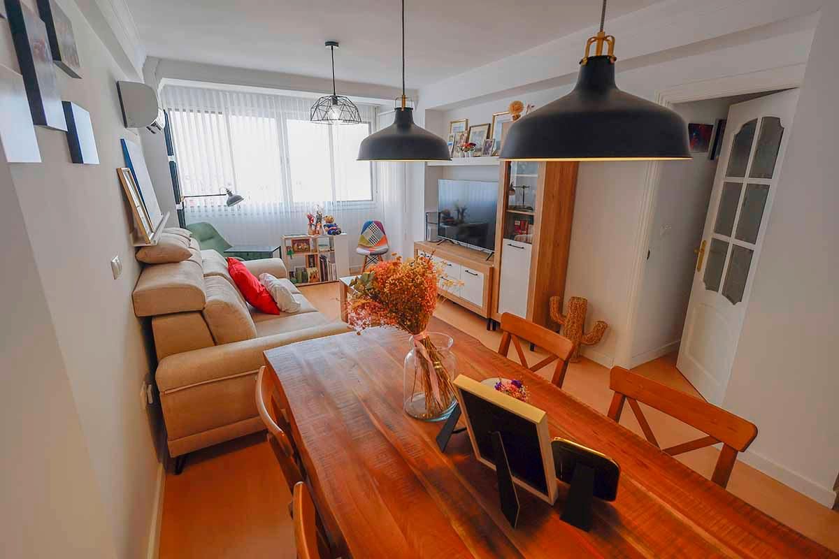 Living room of Flat for sale in Málaga Capital  with Air Conditioner, Parquet flooring and Furnished