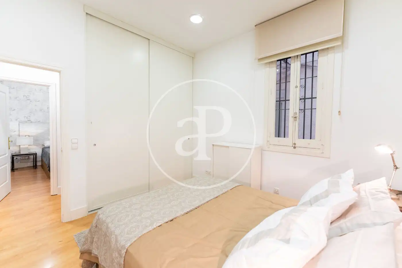 Bedroom of Flat for rent in Madrid  with Air Conditioner, Heating and Private garden