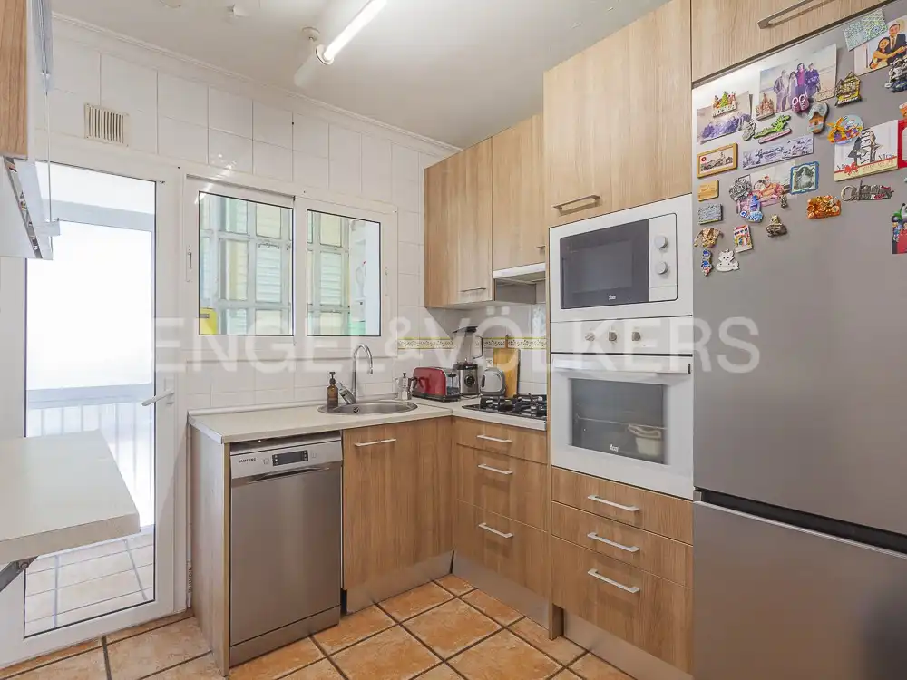 Kitchen of Flat for rent in Gavà  with Air Conditioner, Heating and Private garden