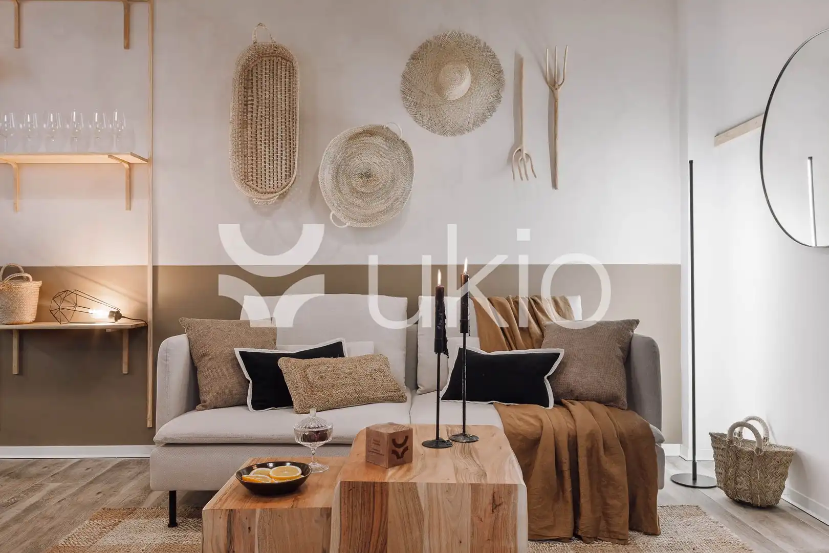 Sala d'estar de Apartament de lloguer en Barcelona amb Aire condicionat, Moblat i Rentadora