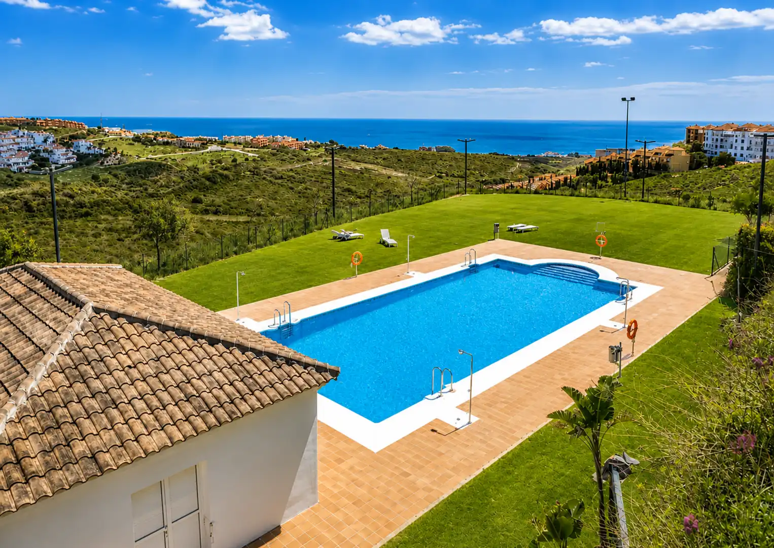 Swimming pool of Apartments for sale in Manilva  with Air Conditioner, Terrace and Storage room