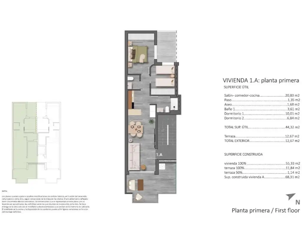 Habitación de Apartamento en venta en Pilar de la Horadada con Aire acondicionado y Piscina