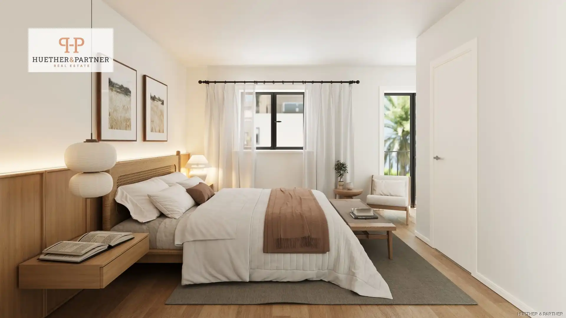 Schlafzimmer von Einfamilien-Reihenhaus zum Verkauf in Son Servera mit Klimaanlage und Heizung