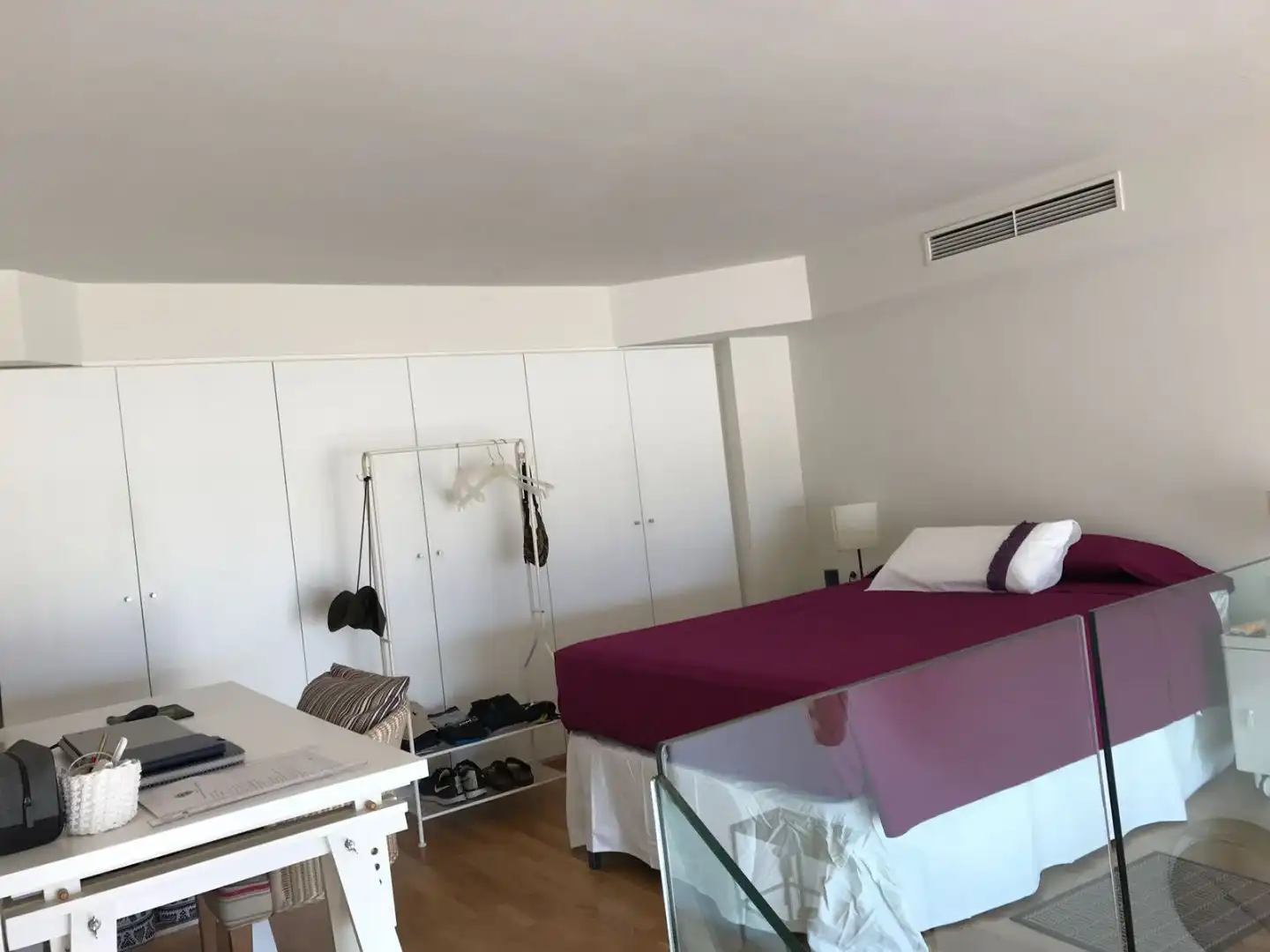 Schlafzimmer von Loft zur Miete in  Valencia Capital mit Klimaanlage