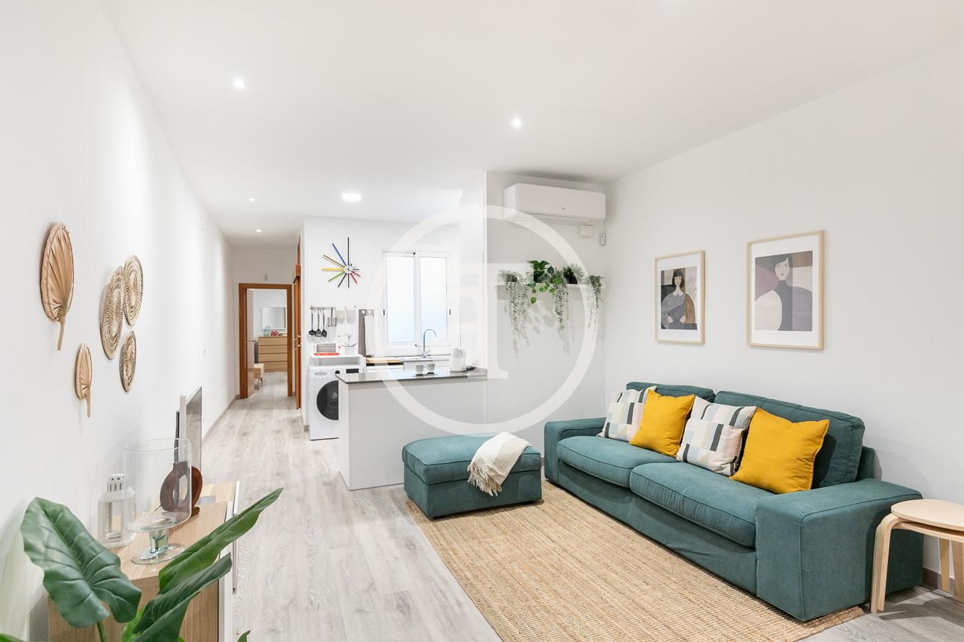 Sala d'estar de Pis de lloguer en  Barcelona Capital amb Aire condicionat, Calefacció i Moblat