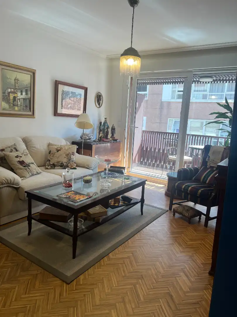 Living room of Apartments for sale in Baiona  with Heating, Furnished and Washing machine