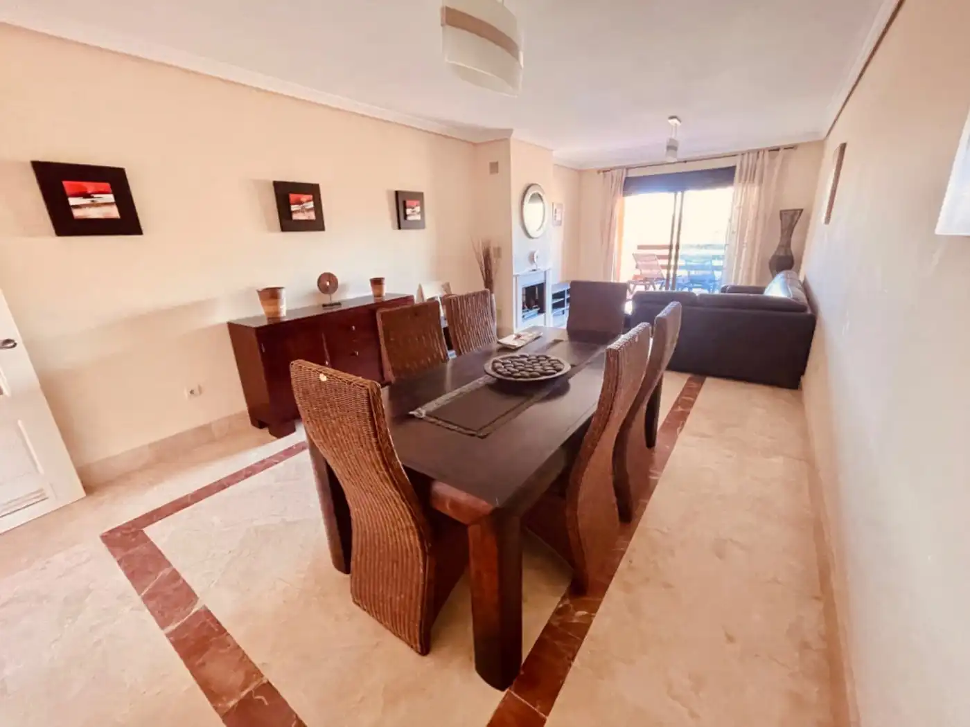 Esszimmer von Wohnung zur Miete in Sotogrande mit Klimaanlage, Terrasse und Möbliert