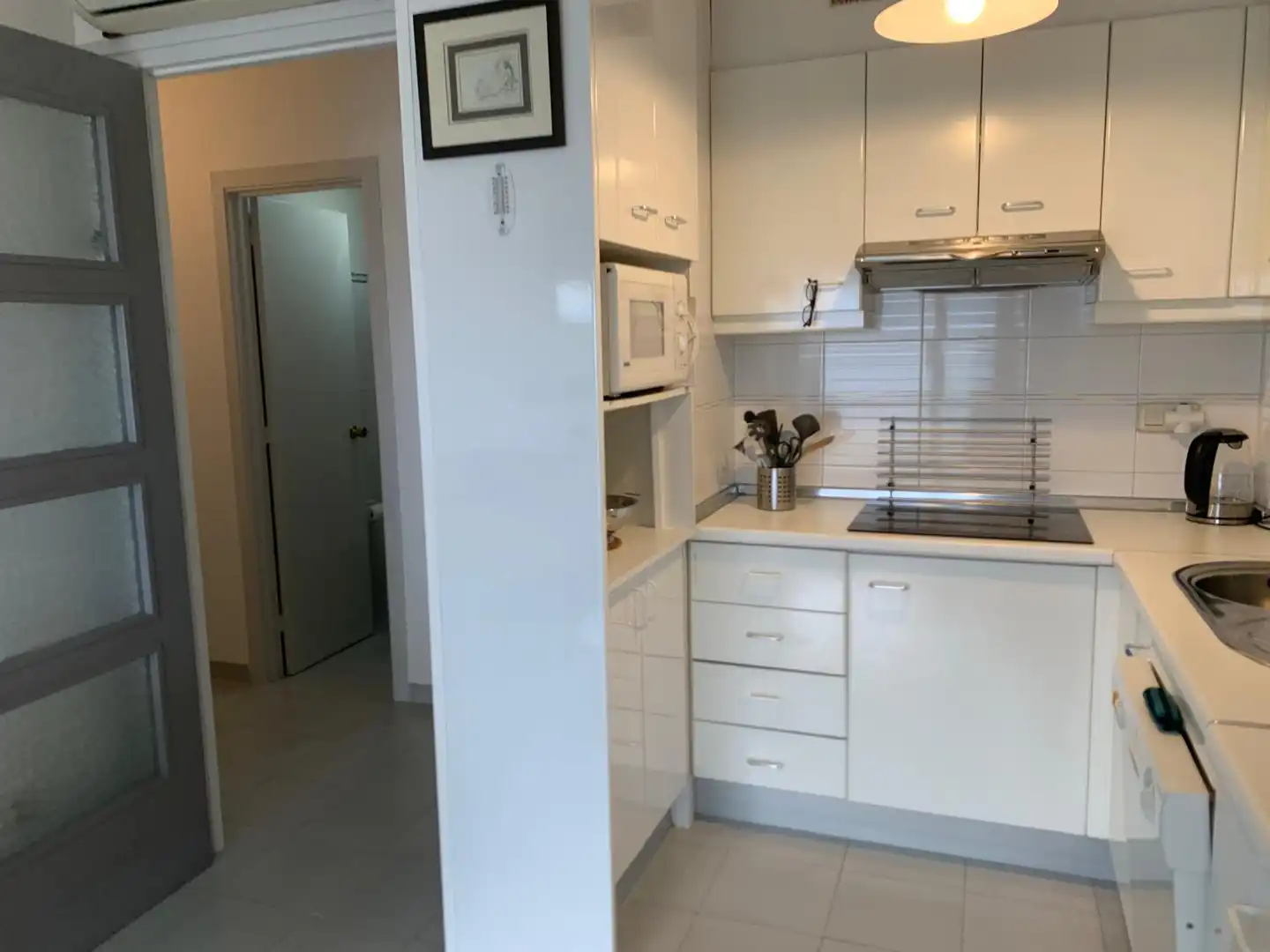 Kitchen of Flat for sale in Roses  with Air Conditioner, Heating and Terrace