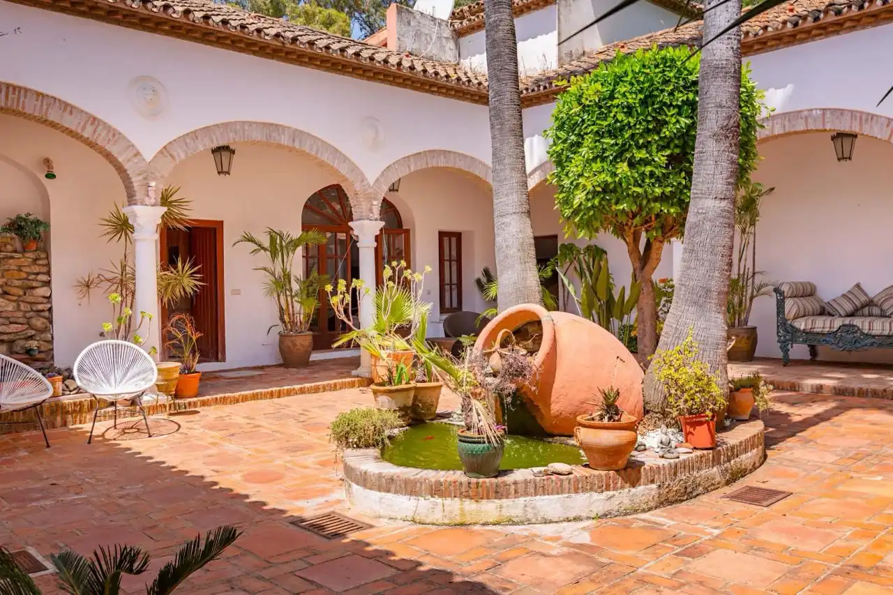 Jardí de Casa o xalet en venda en Manilva amb Aire condicionat, Jardí privat i Terrassa
