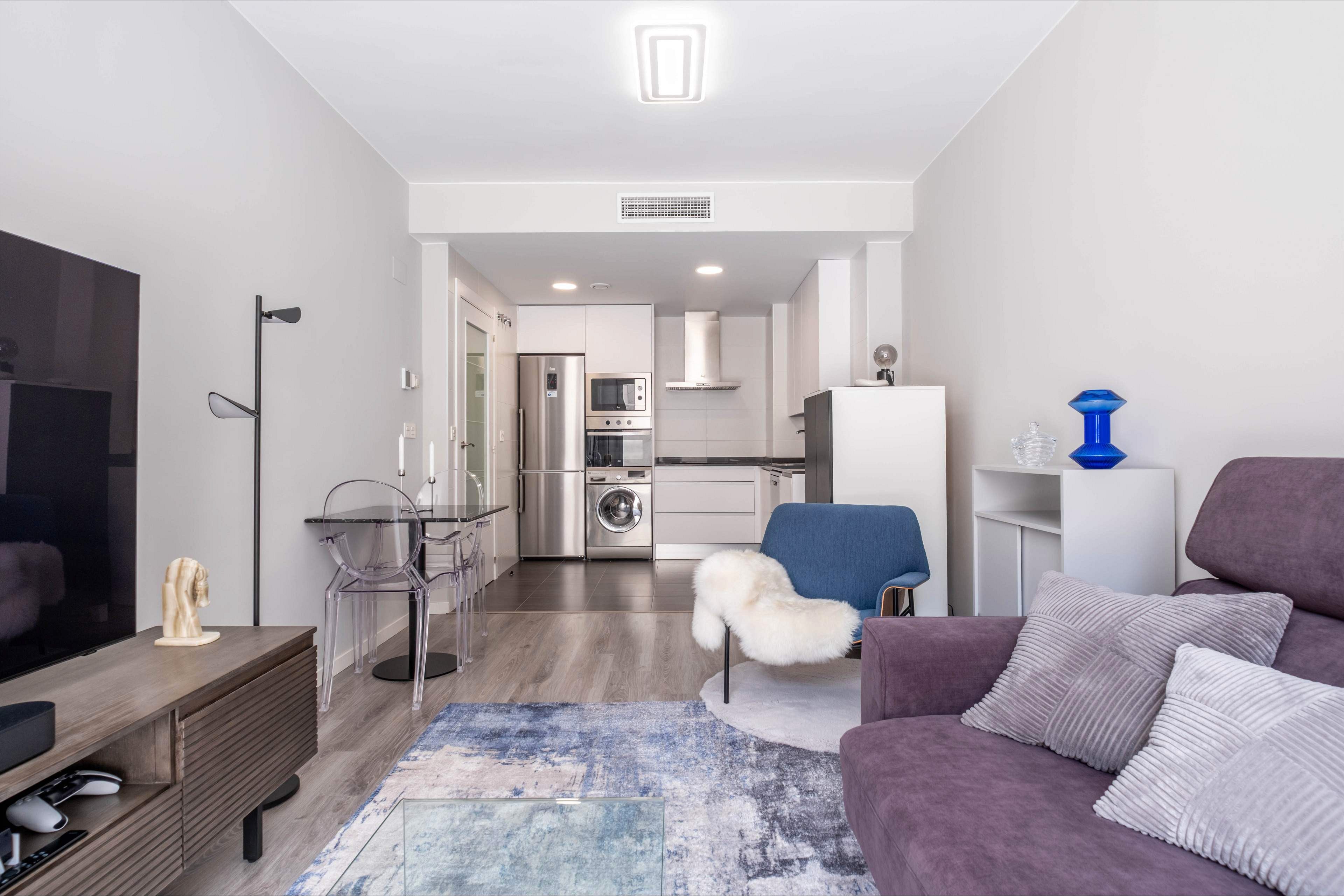 Sala d'estar de Apartament en venda en  Zaragoza Capital amb Aire condicionat, Calefacció i Terrassa