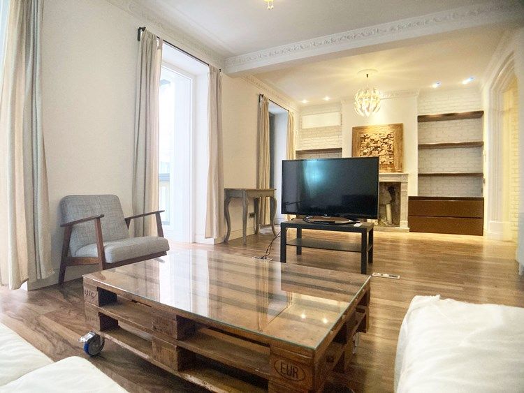 Sala d'estar de Pis de lloguer en  Madrid Capital amb Aire condicionat, Calefacció i Parquet