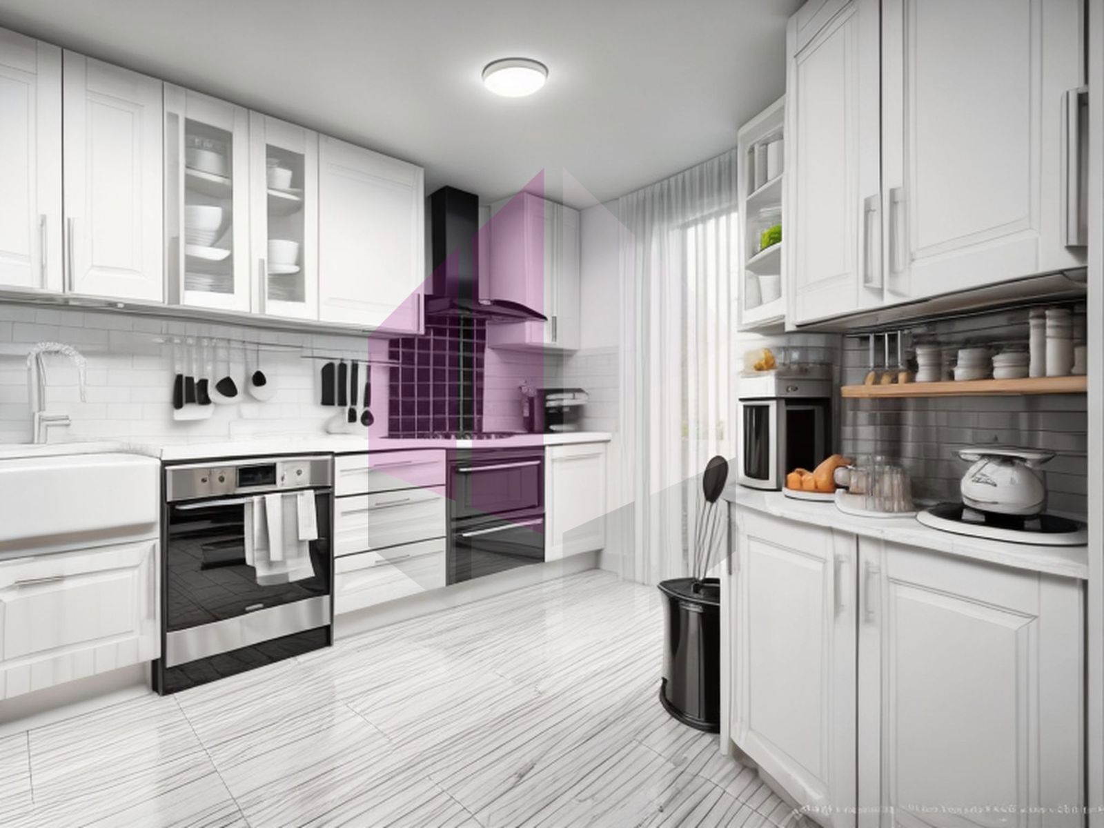 Kitchen of Flat for sale in  Madrid Capital  with Heating