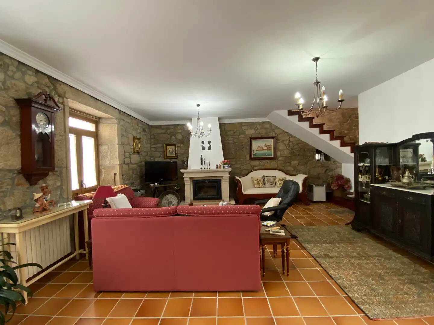 Living room of Houses for sale in A Estrada   with Heating, Private garden and Terrace
