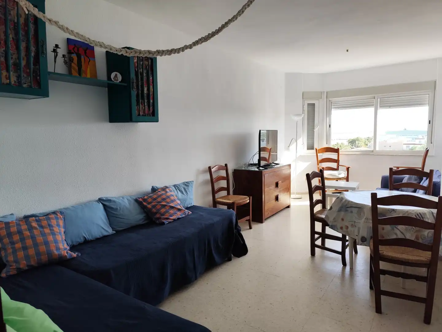 Sala de estar de Apartamento de alquiler en Sanlúcar de Barrameda con Amueblado, Lavadora y Microondas