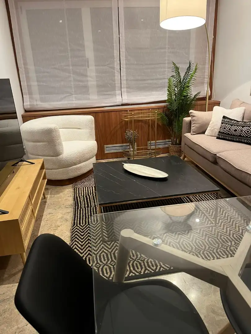 Sala d'estar de Apartament de lloguer en Madrid amb Aire condicionat, Calefacció i Moblat