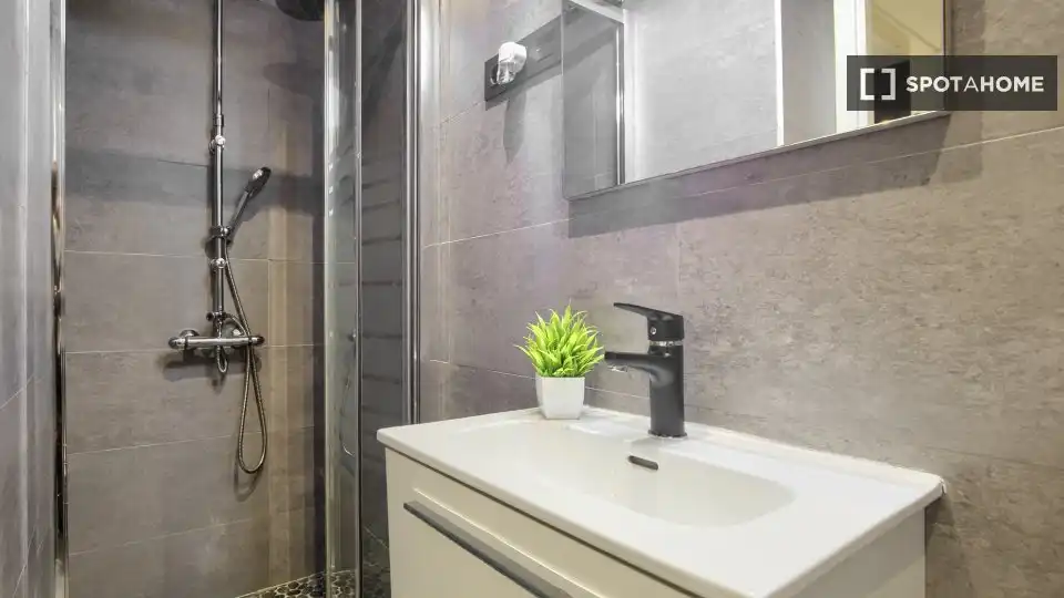 Bathroom of Apartments for share in Madrid  with Air Conditioner, Heating and Terrace