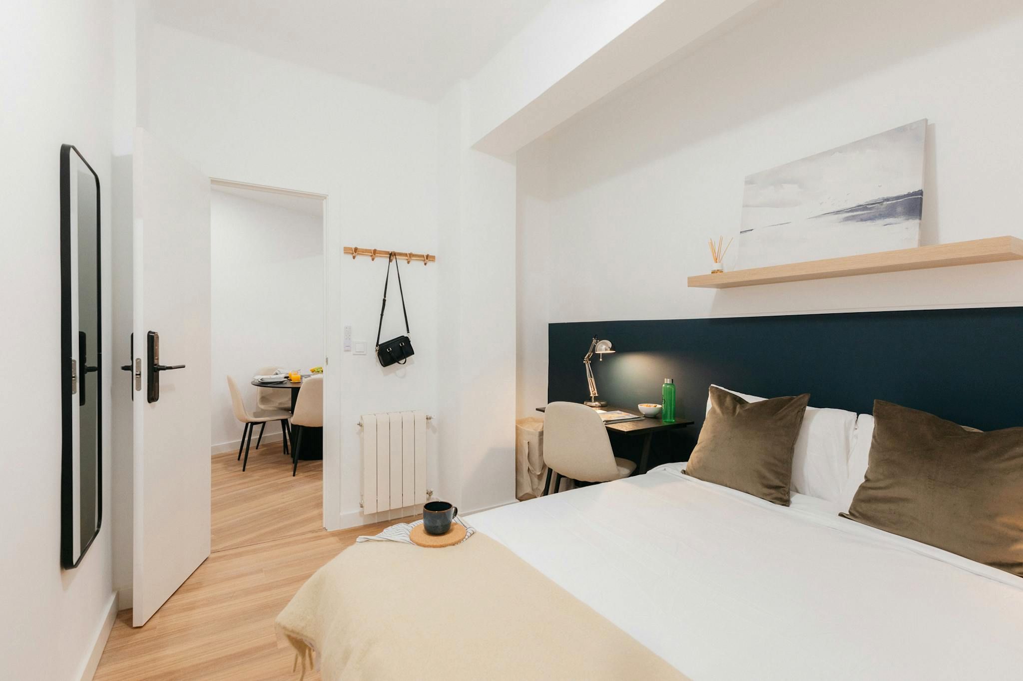 Bedroom of Flat to share in  Valencia Capital  with Air Conditioner, Furnished and Internet