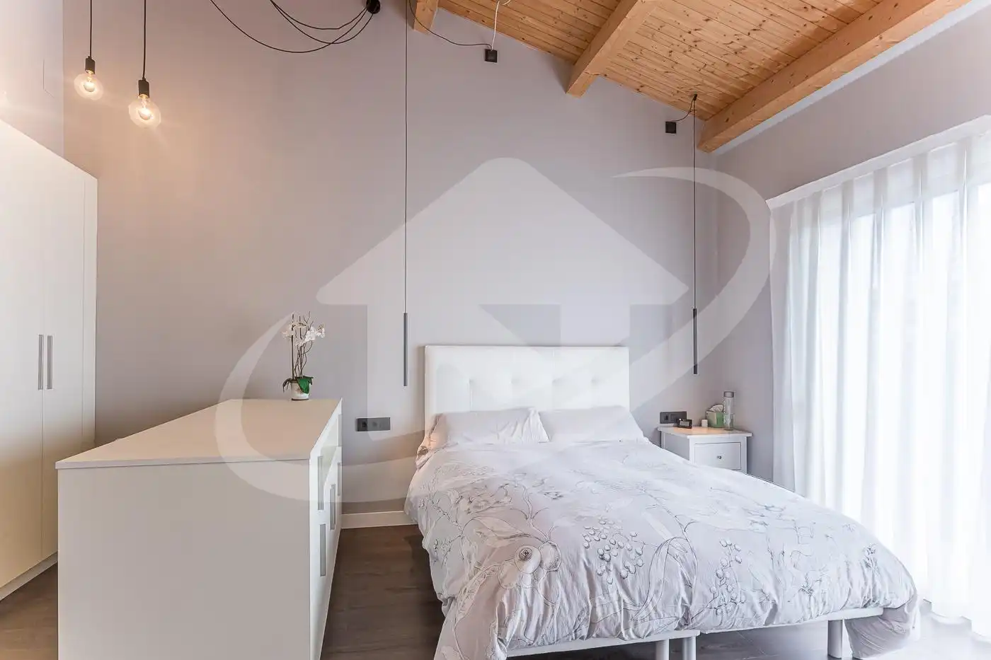 Bedroom of Houses for sale in Sabadell  with Heating, Private garden and Parquet flooring