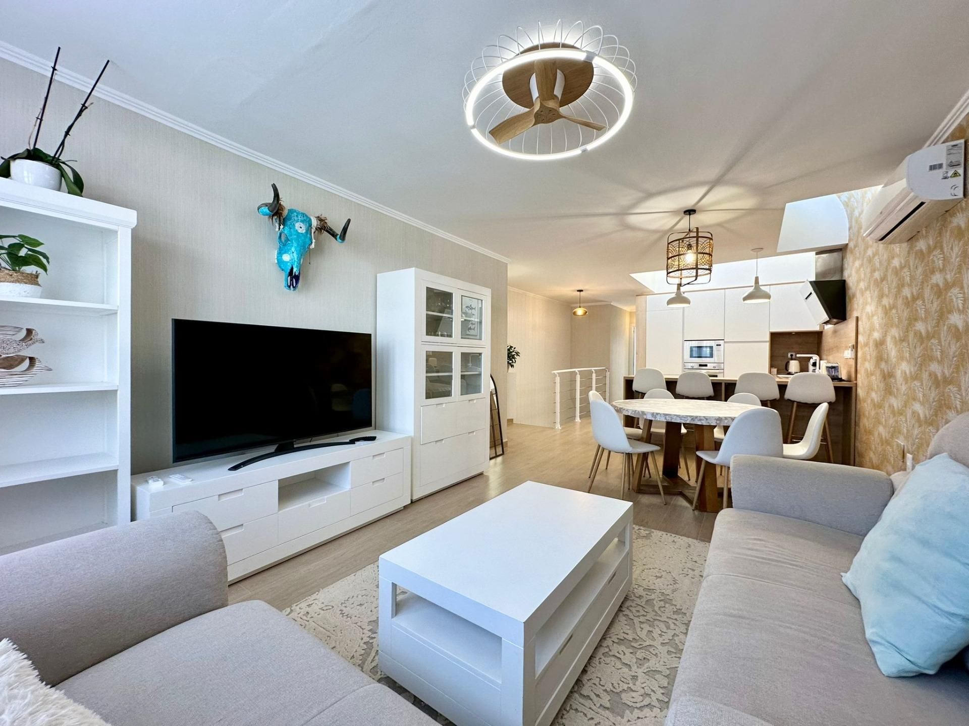 Living room of Single-family semi-detached to rent in Roquetas de Mar  with Air Conditioner and Heating