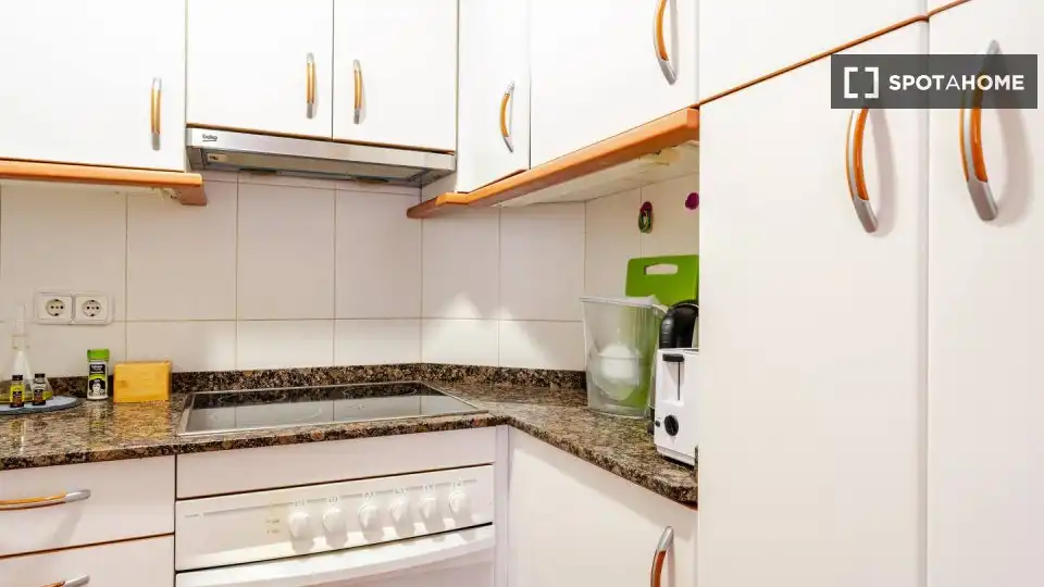 Cocina de Piso de alquiler en Barcelona con Aire acondicionado, Calefacción y Amueblado