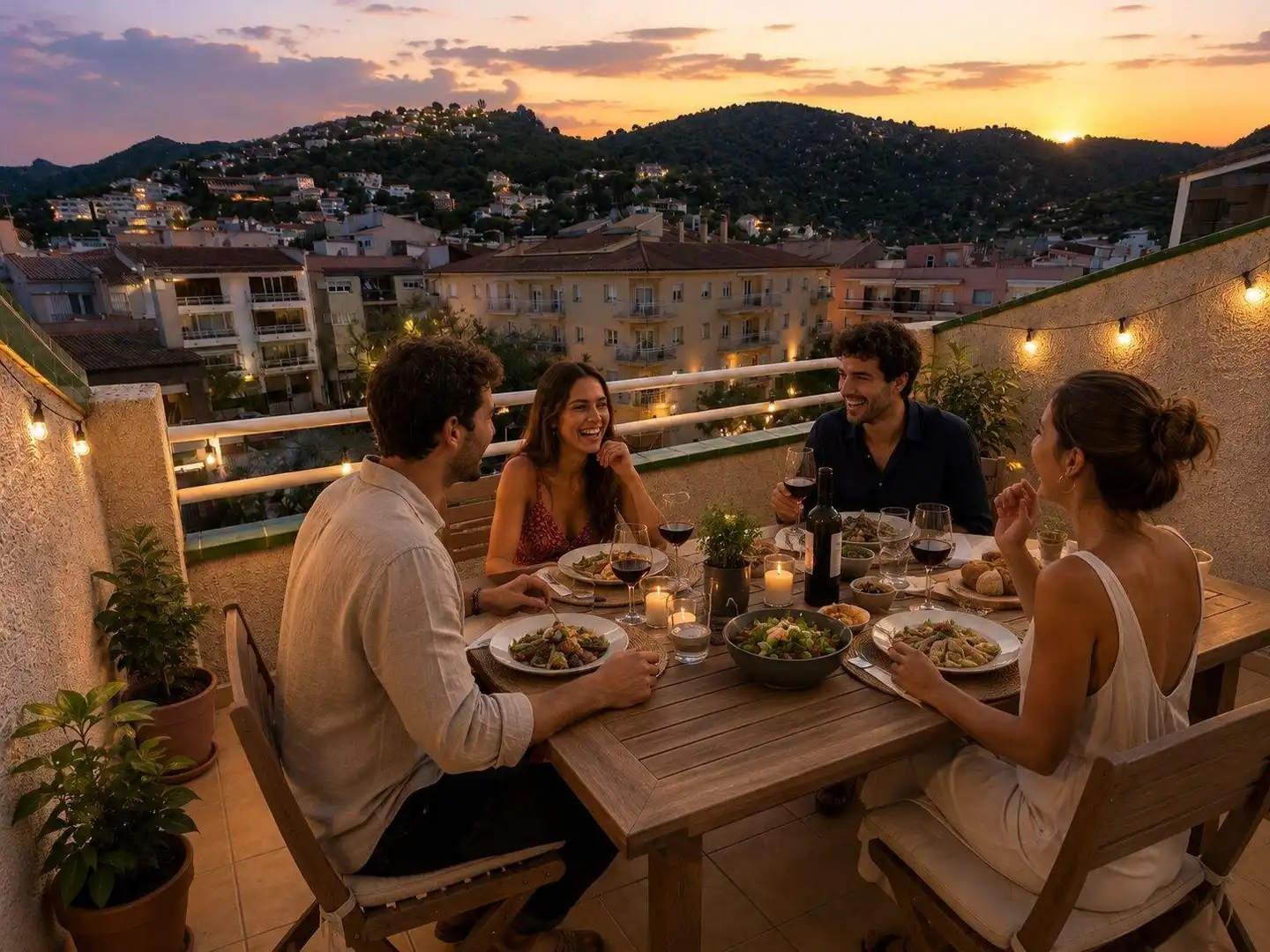 Terrasse von Dachboden zum Verkauf in Roses mit Terrasse, Möbliert und Balkon